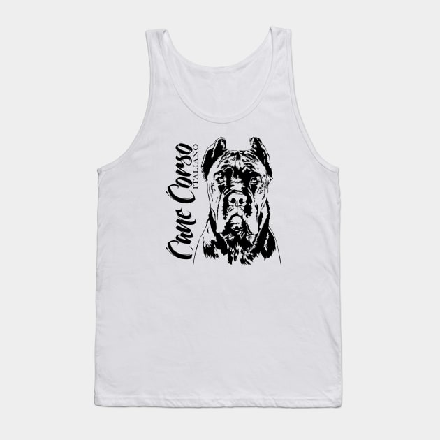 Cane Corso Italiano dog portrait dog mom Tank Top by wilsigns